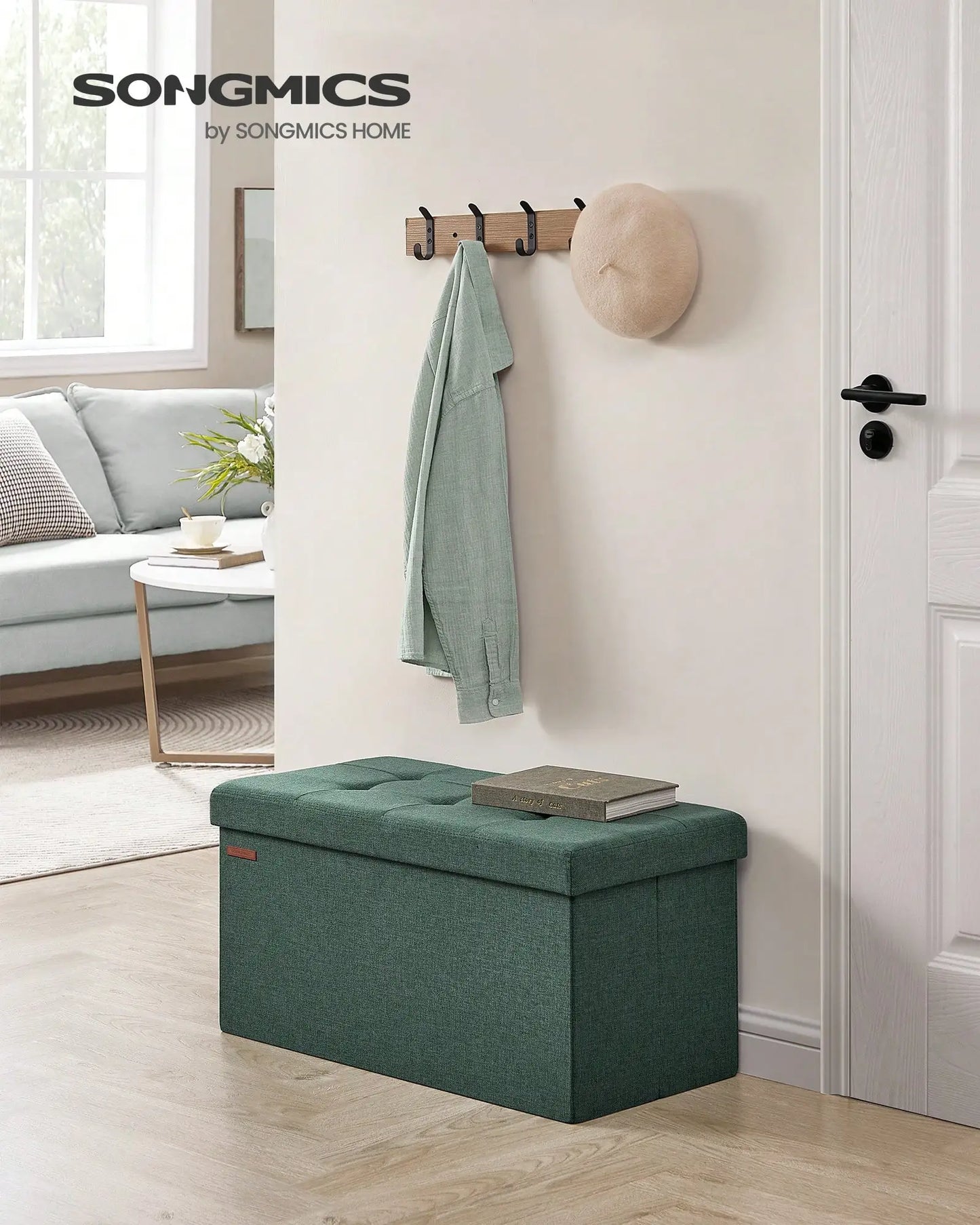 Storage Ottoman Bench For Shoes MDF Nonwoven Fabric