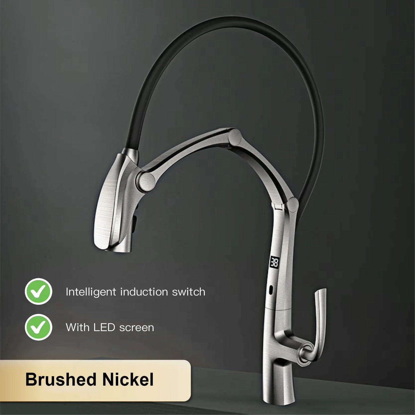 Aitana Luxury Brass Kitchen Faucet With Pullout Spray