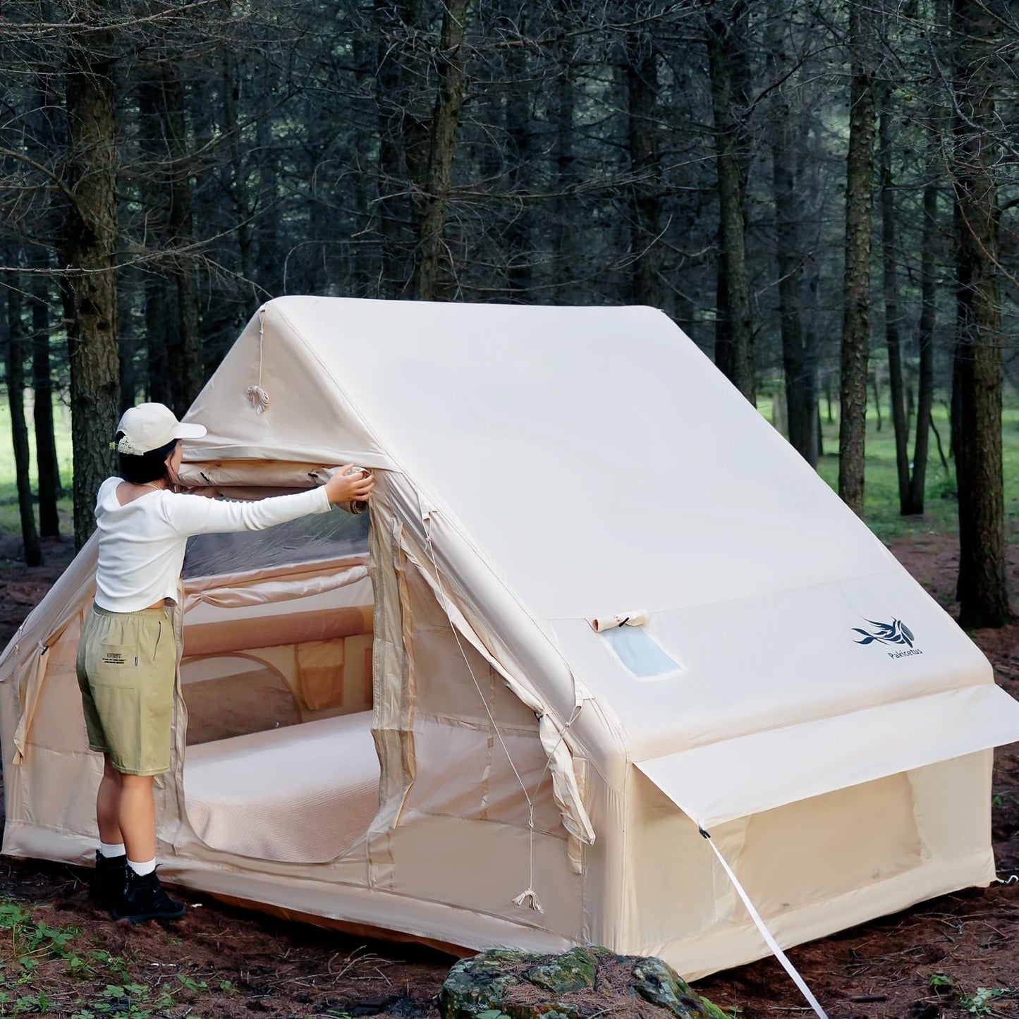 Pakicetus Inflatable Tent With Skylight And Quick Setup Pump