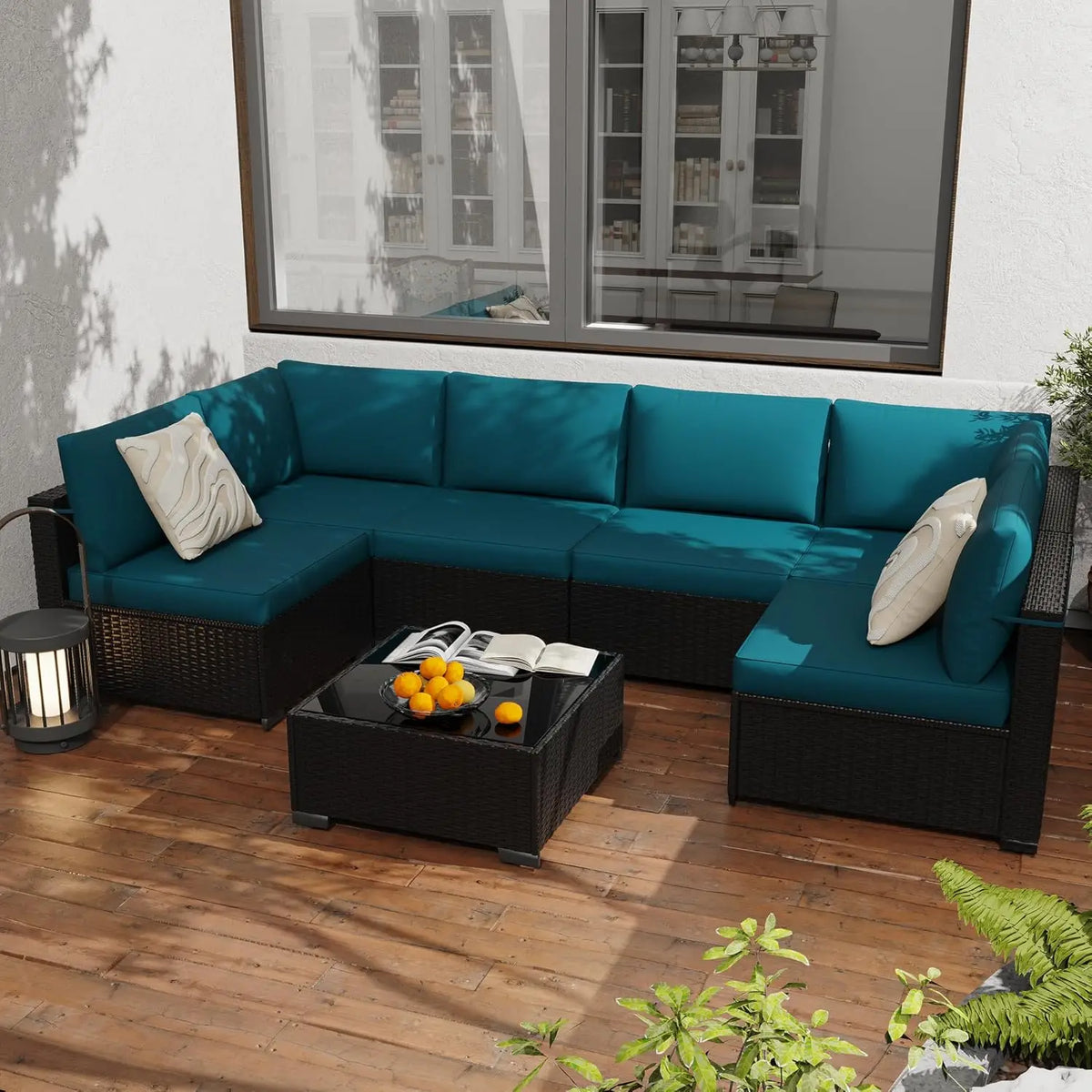 All Weather PE Rattan Modular Outdoor Patio Conversation Set