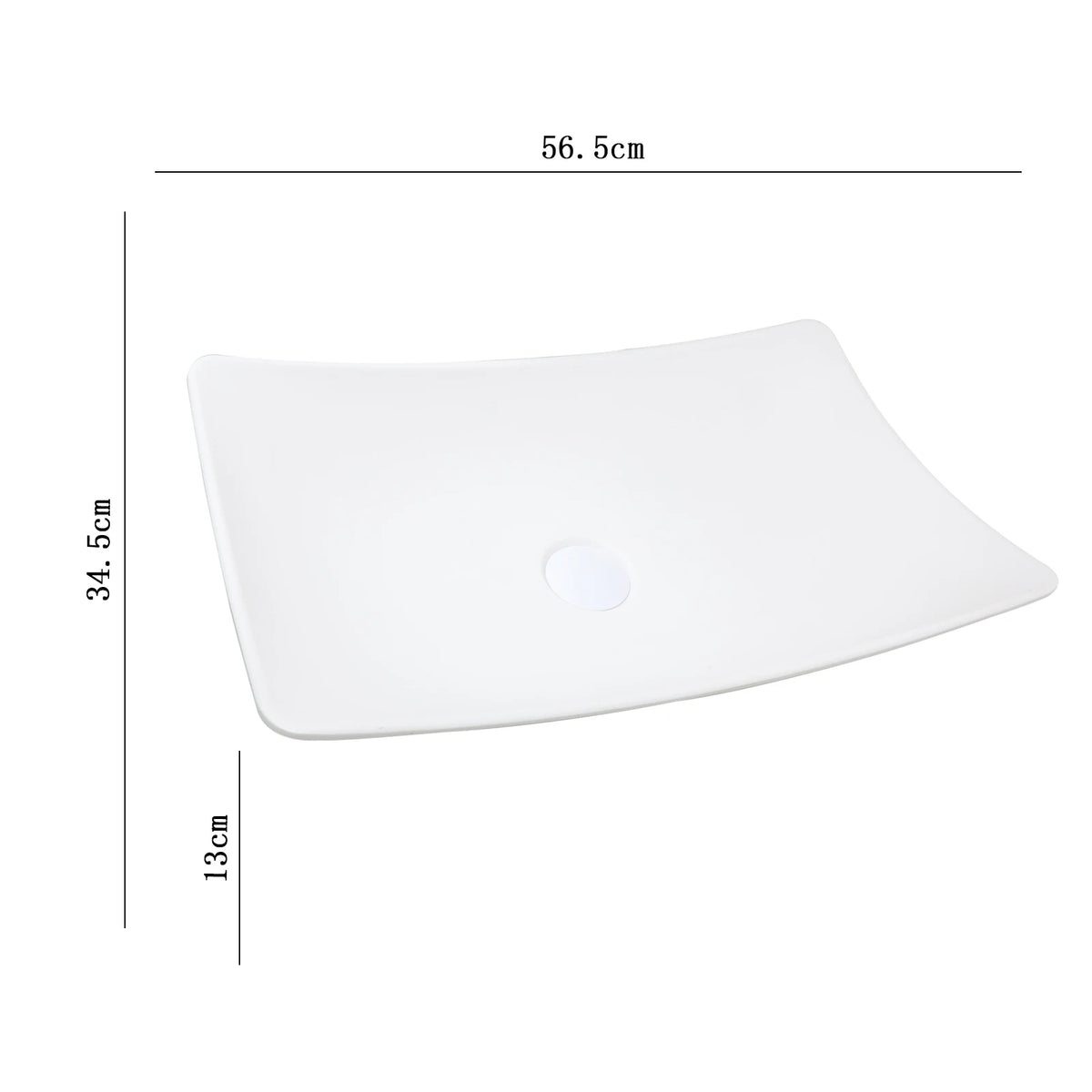 Mekkhala Rectangular Stone Resin Vessel Bathroom Sink