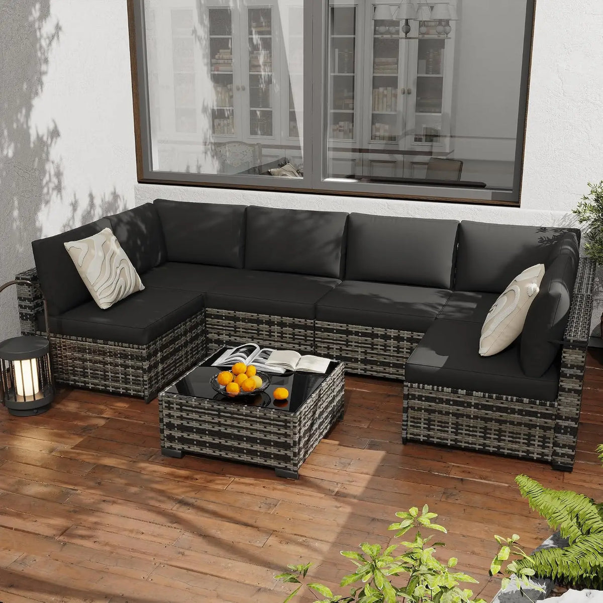All Weather PE Rattan Modular Outdoor Patio Conversation Set