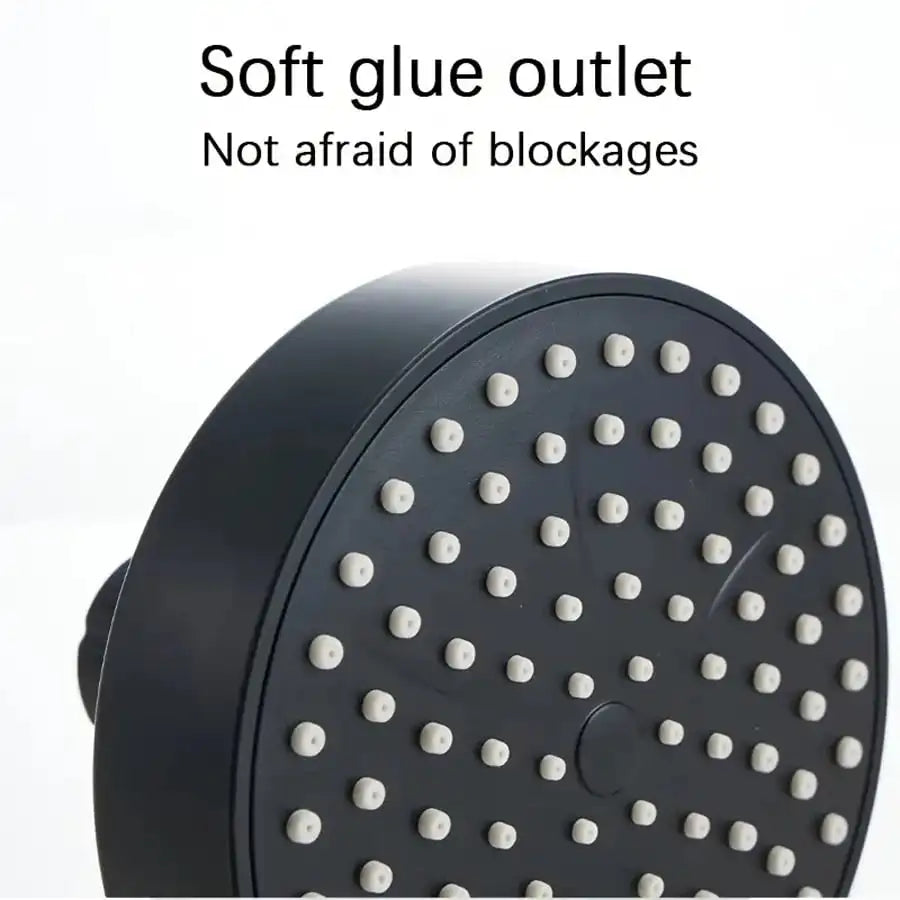 High Pressure Shower Head Universal Fit Spray Stainless Steel ABS