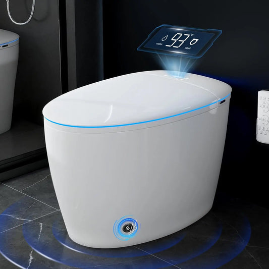 Smart Toilet With Bidet Auto Open Close Lid Dual Flush