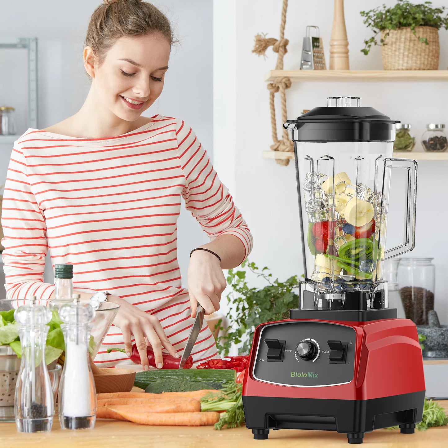 Biolomix BPA Free 3HP 2200W Heavy Duty Commercial Blender Mixer Juicer