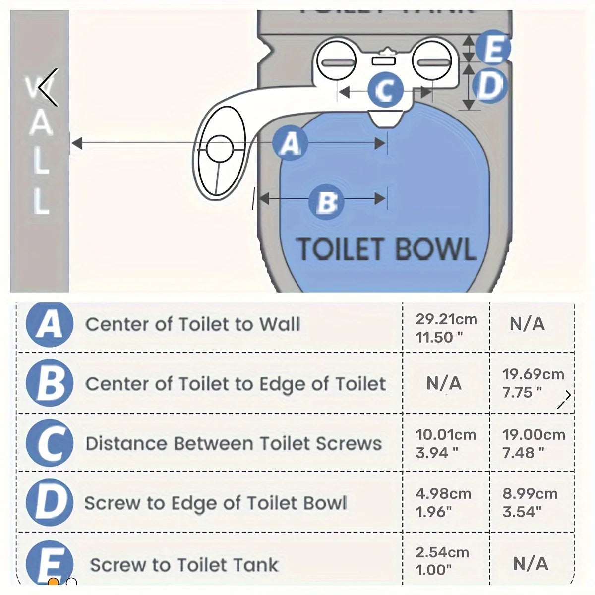 Ultra Slim Non Electric Bidet Attachment Dual Nozzle Adjustable Pressure