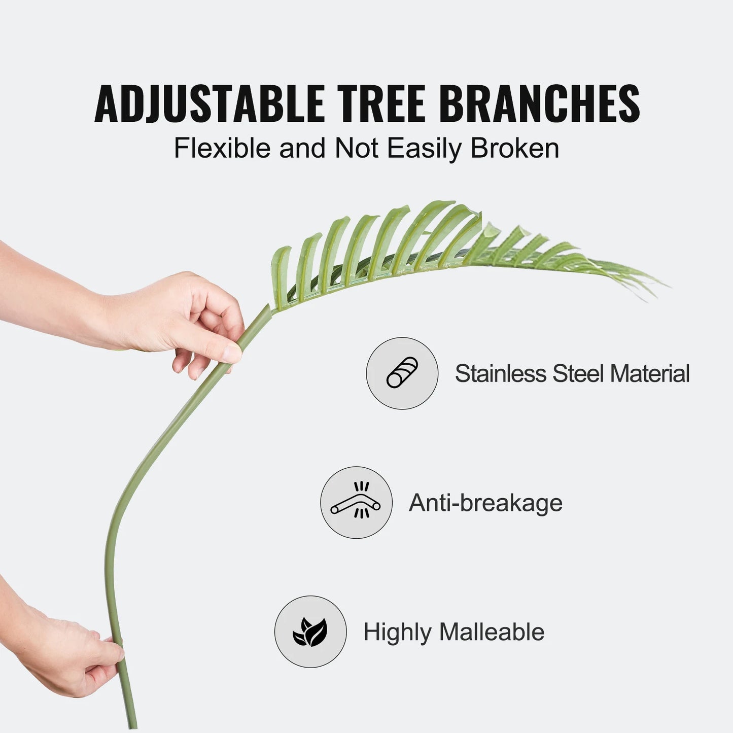 SucceBuy Artificial Palm Tree Faux Plant With Anti Tip Design