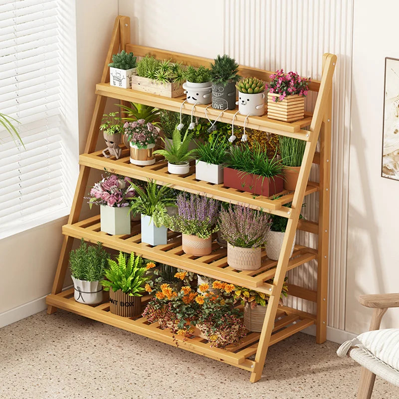 Modern Bamboo Wood Organizer Shelf for Hallway and Living Room