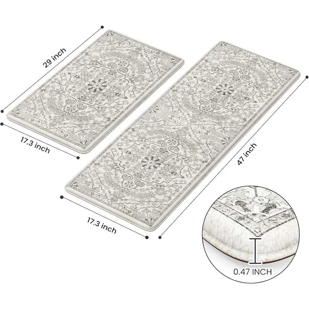 NBVCX Cushioned Anti Fatigue Kitchen Mats Set Of 2
