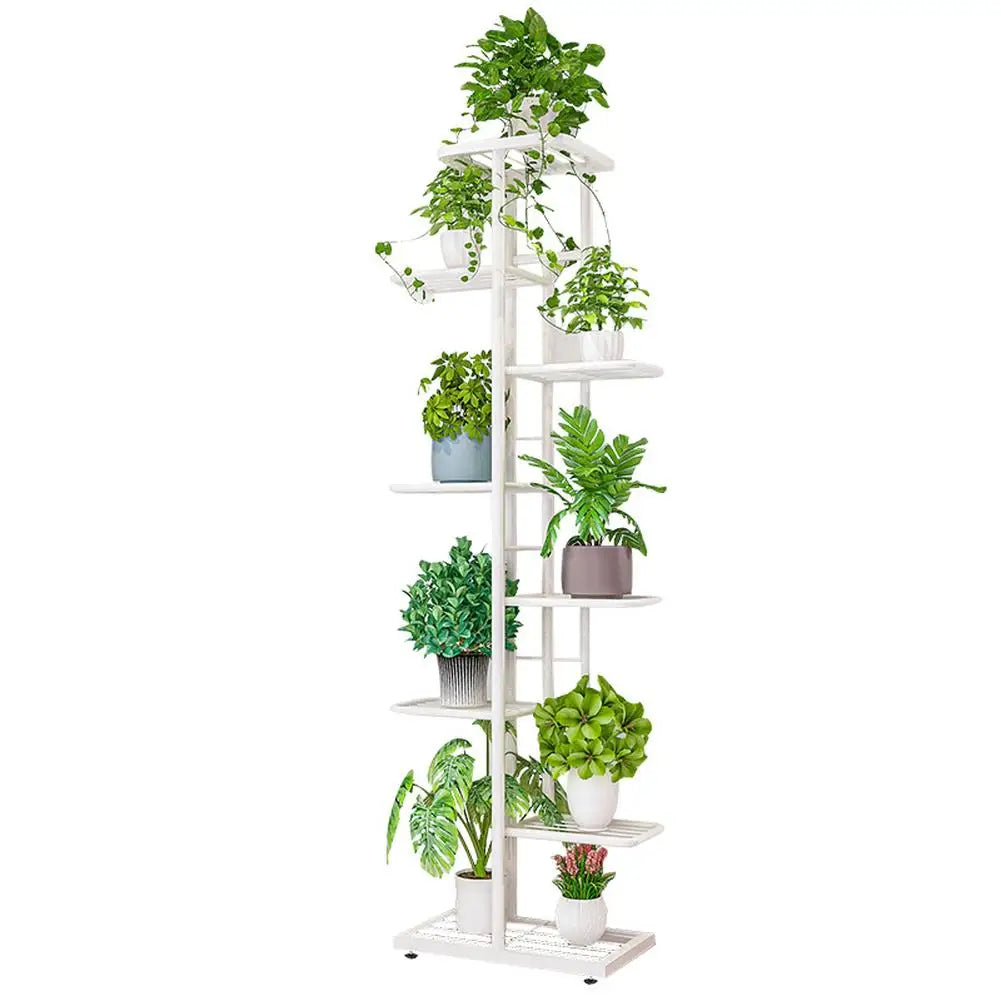 HiMISS 8 Tier Metal Plant Stand Indoor Outdoor Shelf