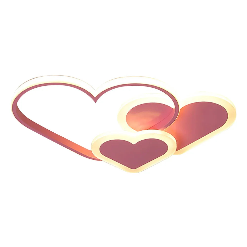 Heart Shaped LED Ceiling Lamp With Remote Control 36W 3000-6000K