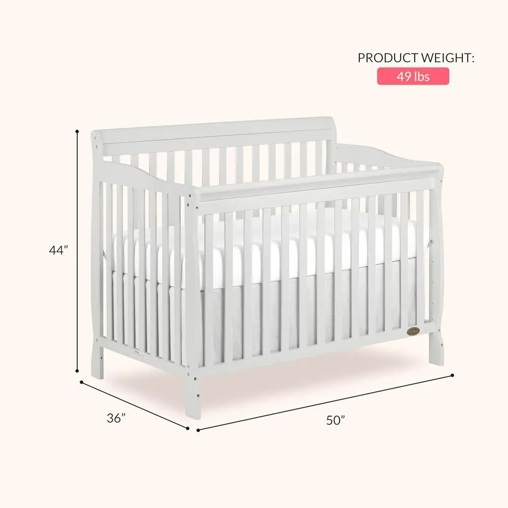 4 In 1 Convertible Crib Greenguard Gold Certified Mattress Height Options