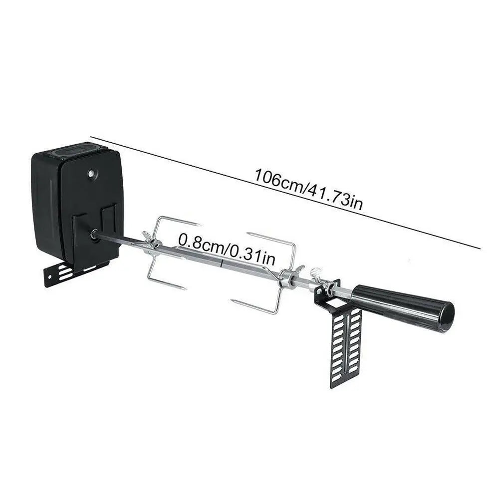 Electric BBQ Grill Spit Rotisserie Kit With 120 Cm Cable