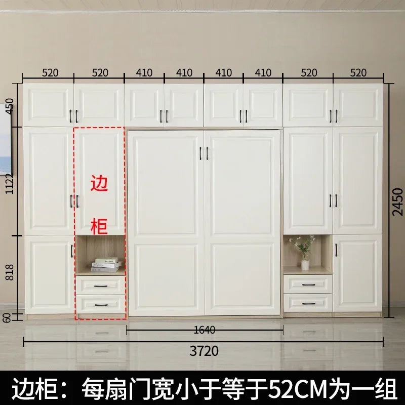 Invisible Multifunctional Wardrobe Integrated Folding Bed Hidden Wall Cabinet