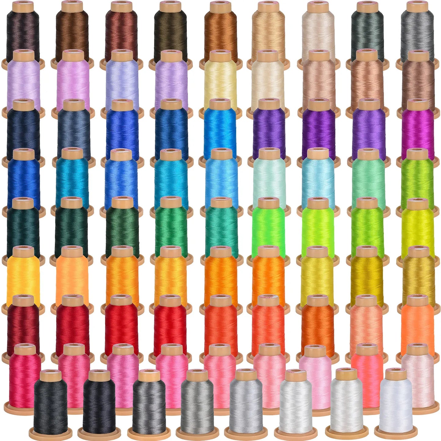 Richword 80 Pcs Embroidery Threads Kit For Sewing Machines