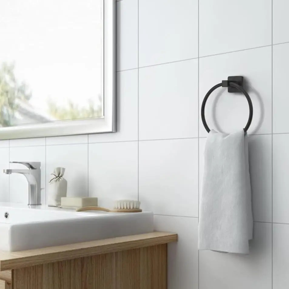 Stainless Steel Wall Mounted Round Towel Ring For Bathroom