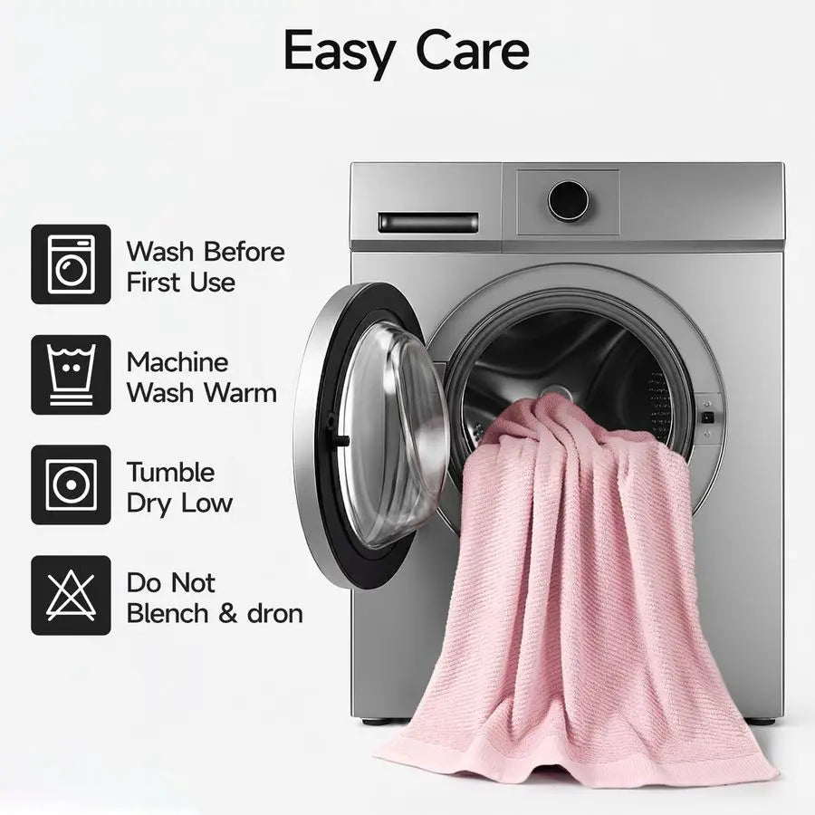Luxury 8 Piece Towel Set 100 Percent Cotton Quick Dry