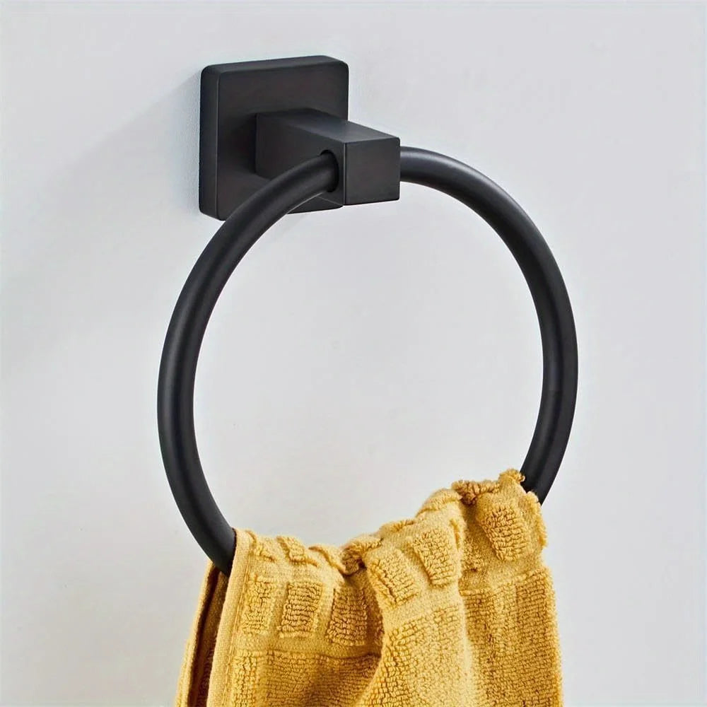 Stainless Steel Wall Mounted Round Towel Ring For Bathroom