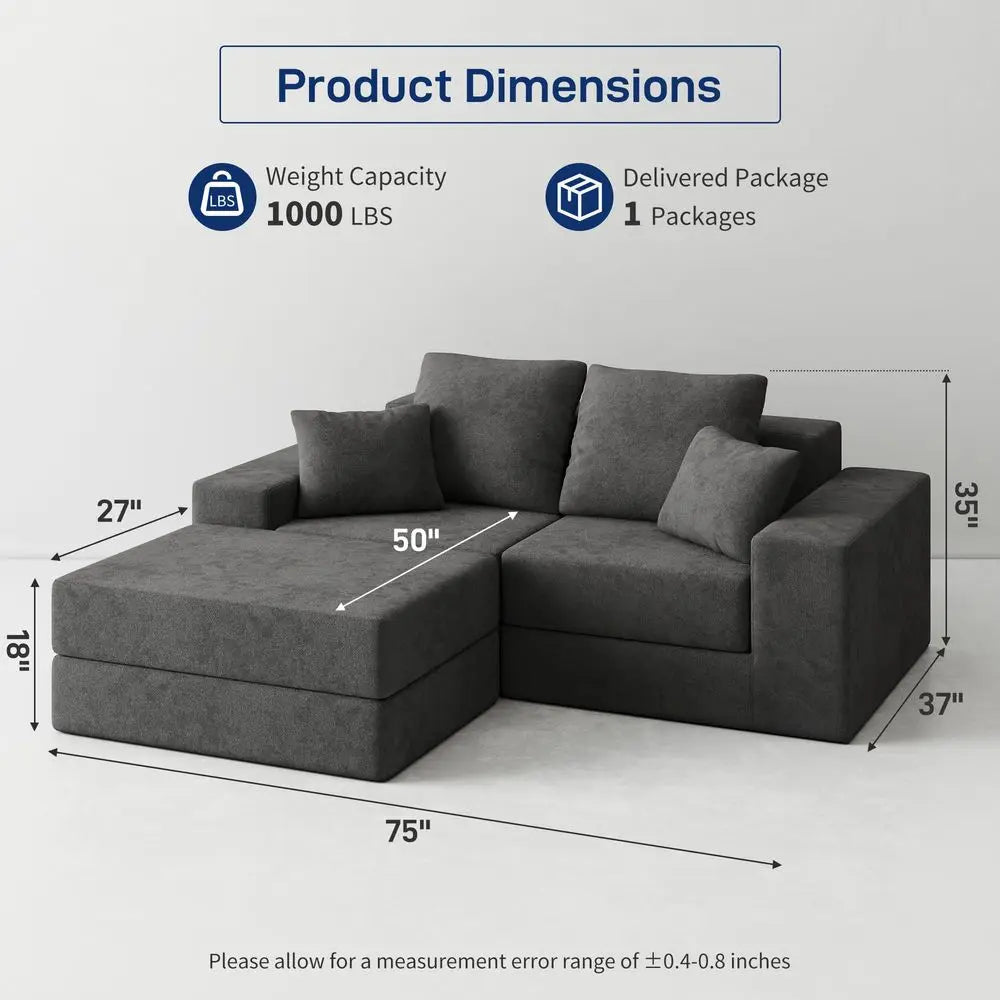 Modular Sectional Sofa With Reversible Chaise Sleeper Modern L Shaped