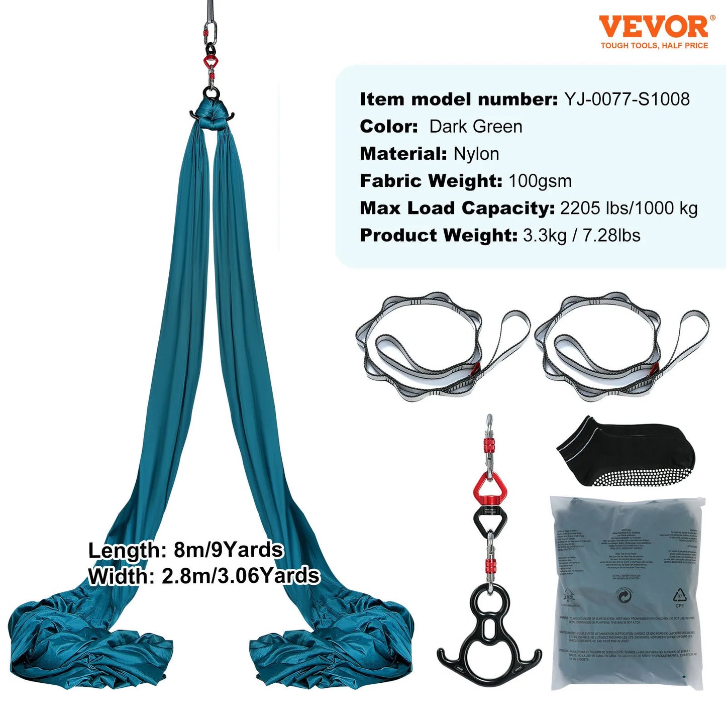 VEVOR Aerial Yoga Hammock Starter Kit for All Levels