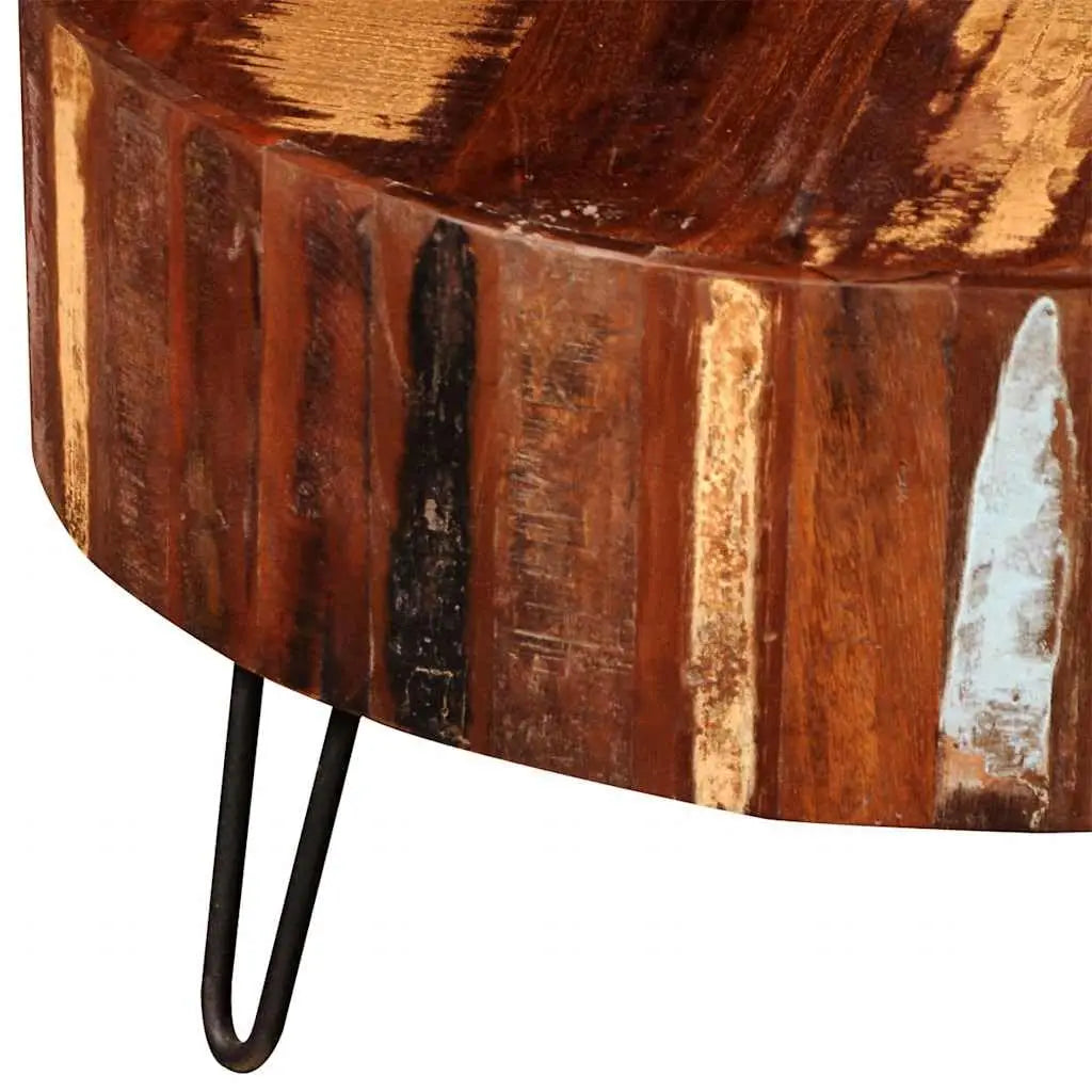 Reclaimed Solid Wood Coffee Table With Iron Frame Customized