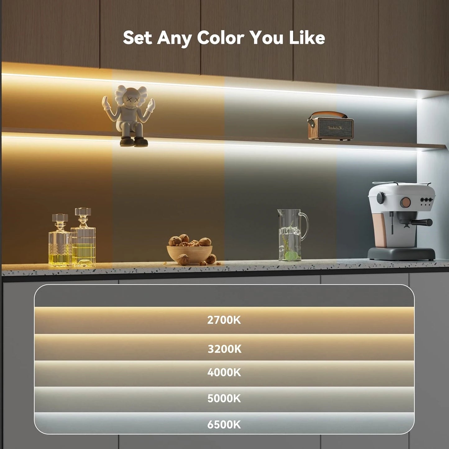 A-Convey 24V COB LED Strip Lights Dimmable With Remote Control