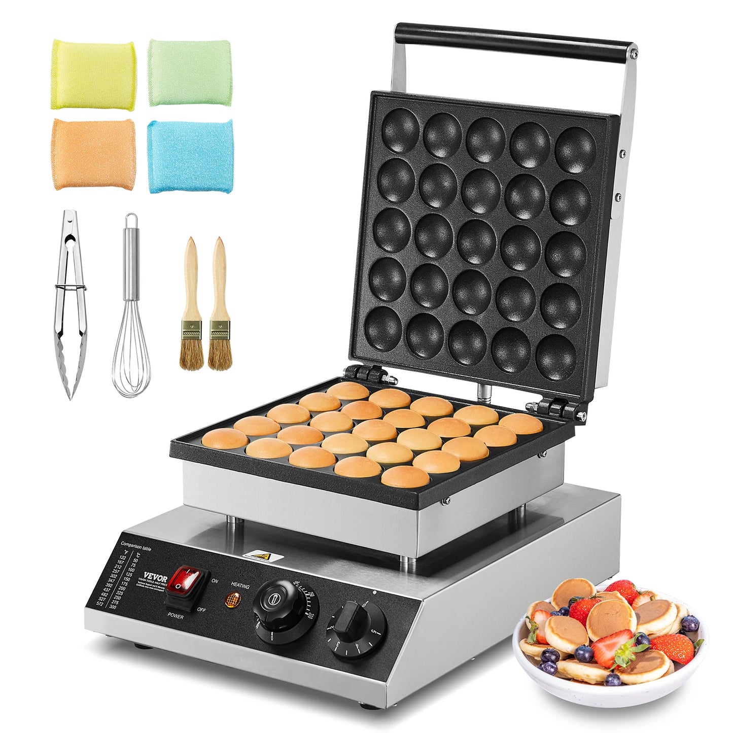 VEVOR Electric Waffle Maker 25P Mini Pancake Dorayaki Machine