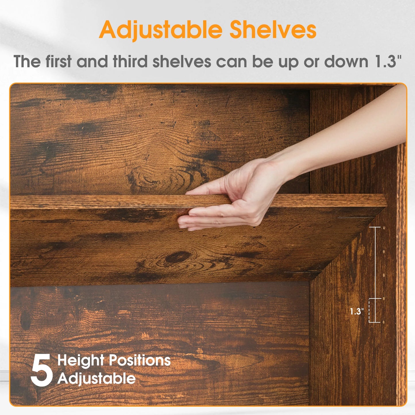 MCQ Wood Shelf Bookcase Open Display Storage For Home