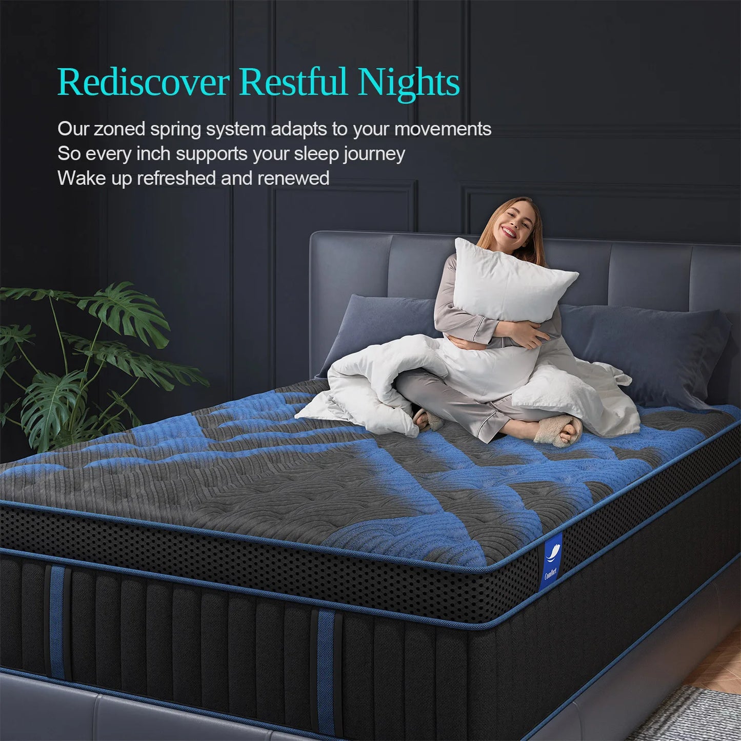 Sweetlove Hybrid Mattress in a Box Memory Foam and Pocket Spring Euro Top