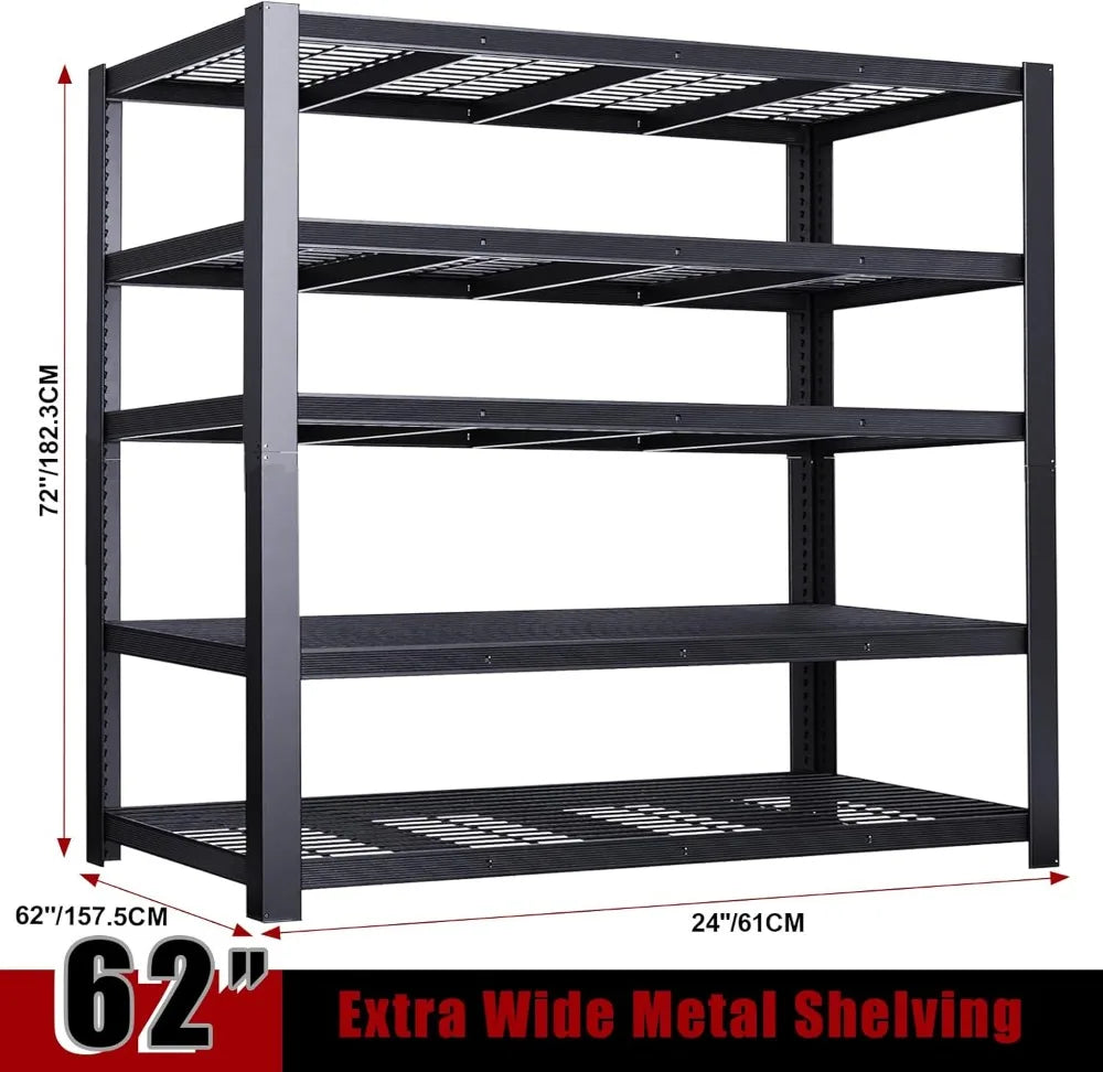 Heavy Duty Metal Shelving Unit 5 Tier Storage Rack