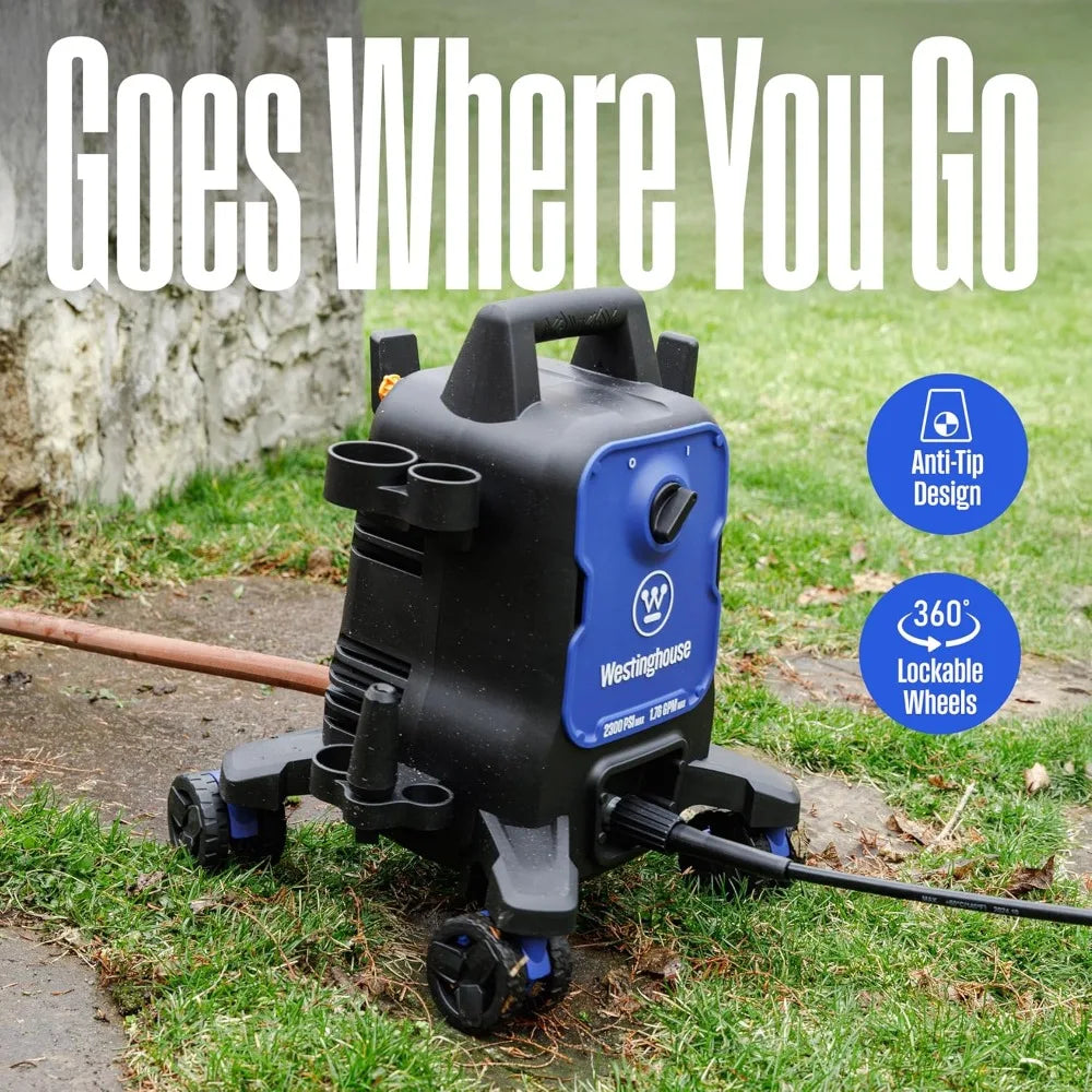 2300 PSI Electric Pressure Washer With 1.76 GPM Soap Tank And Anti Tip Wheels