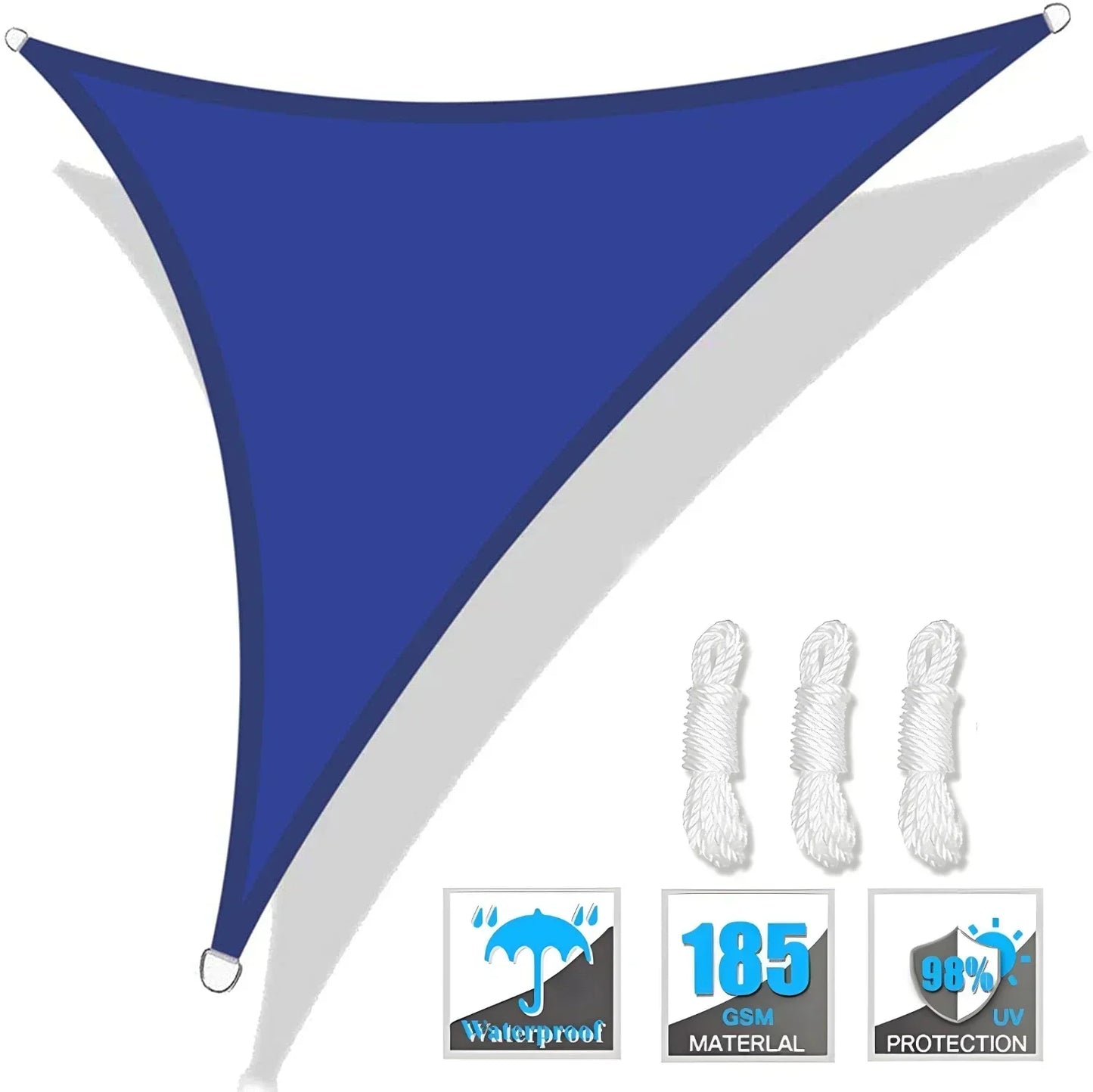Triangle Sun Shade Sail Canopy UV Block Sunscreen Sunsail For Outdoor Patio