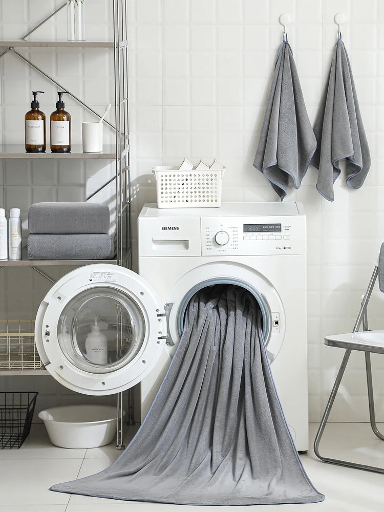 Belista Bath Towels Set 100 Percent Polyester Absorbent Machine Washable