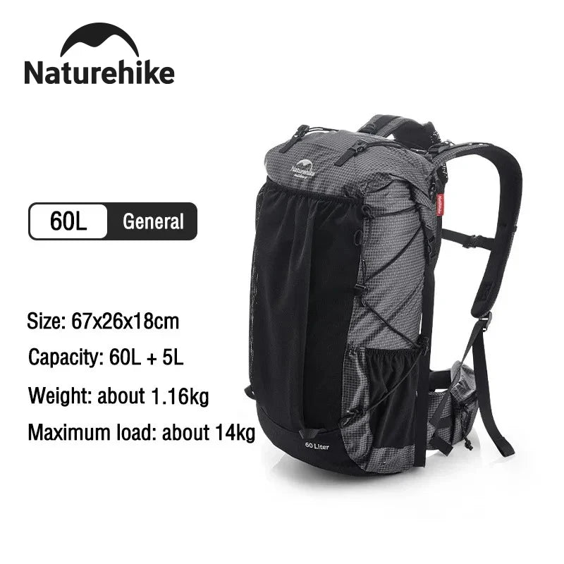 Naturehike Waterproof Mountain Backpack For Hiking And Travel Rain Cover