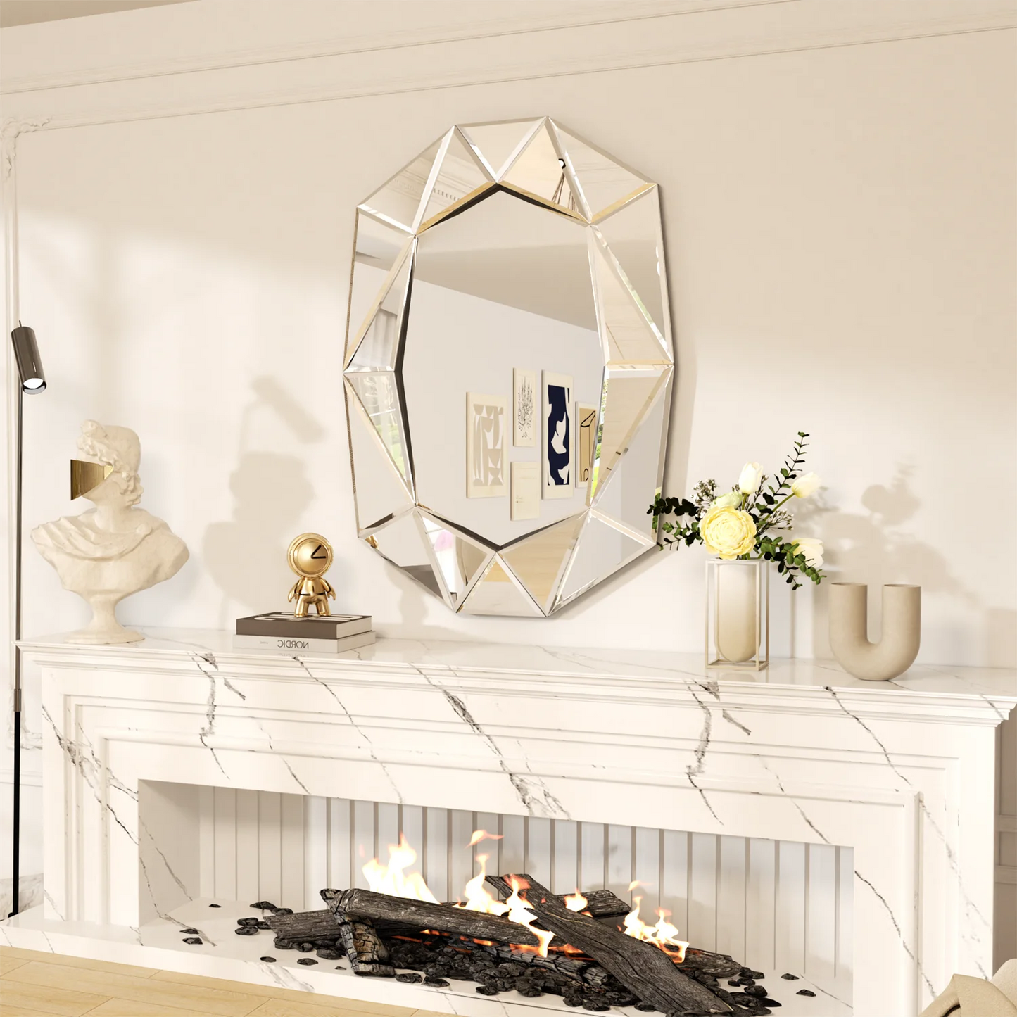 Asymmetrical Decorative Wall Mirror For Living Room And Bedroom Venetian