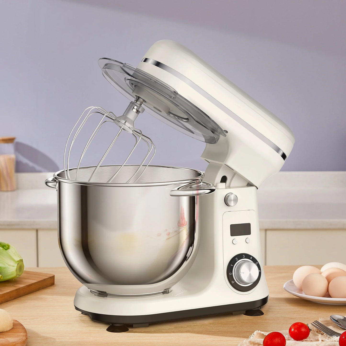 Biolomix 1200W Stand Mixer With Quiet DC Motor 6Speed