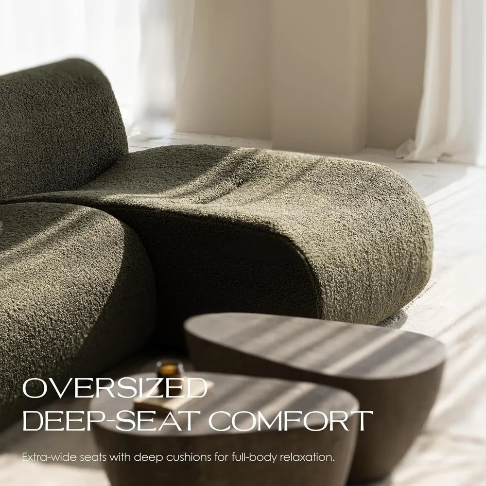 MOYU Modular Sectional Sofa With Reversible Chaise Set Modern Comfort