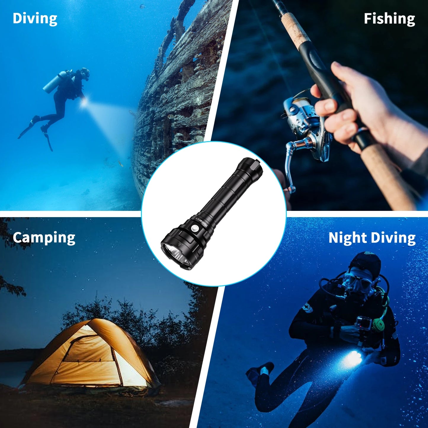 Wurkkos DL70 Diving Flashlight 13000 Lumens Rechargeable