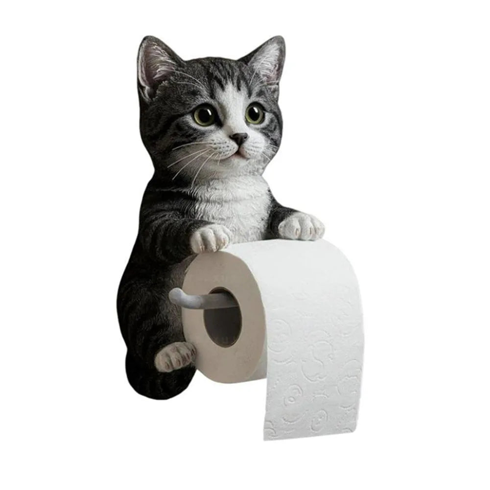 APWIKOGER Resin Cat Shape Wall Mounted Toilet Paper Holder