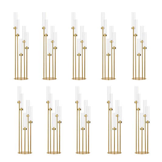 VINCIGANT 5 Arm Floor Candelabra With Acrylic Lampshade For Wedding