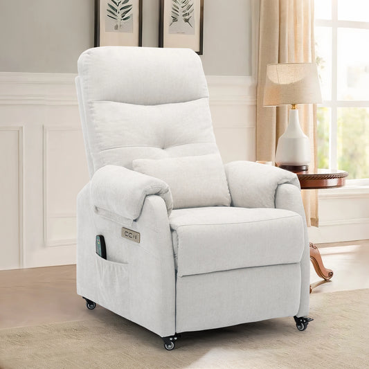Korser Power Small Recliner Chair for Small Spaces with Wheels and USB Ports for Living Room，Bedroom，Office
