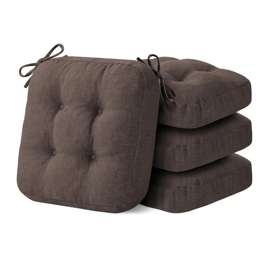 Dining Chair Cushions Tufted Pads With Ties Non Slip Backing