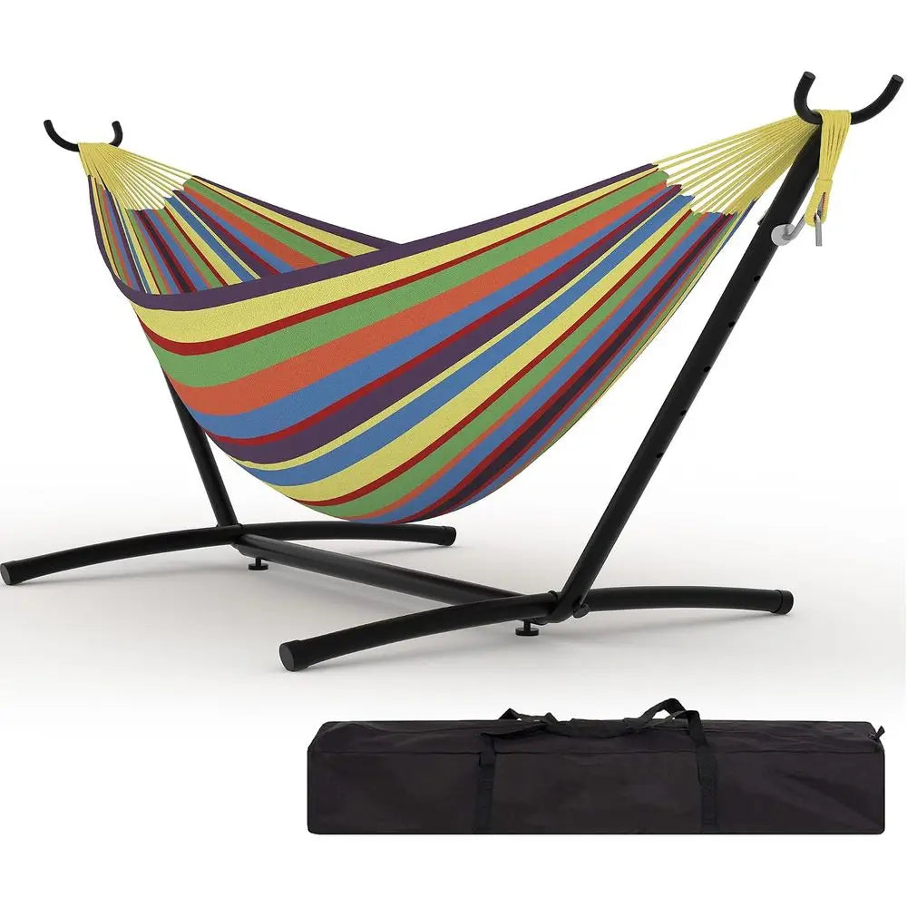 Two Person Hammock With Stand Outdoor Patio Heavy Duty Steel