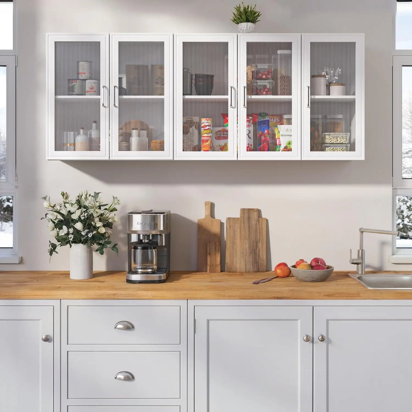 Laundry Room Wall Cabinets With Acrylic Doors Floating Cabinets