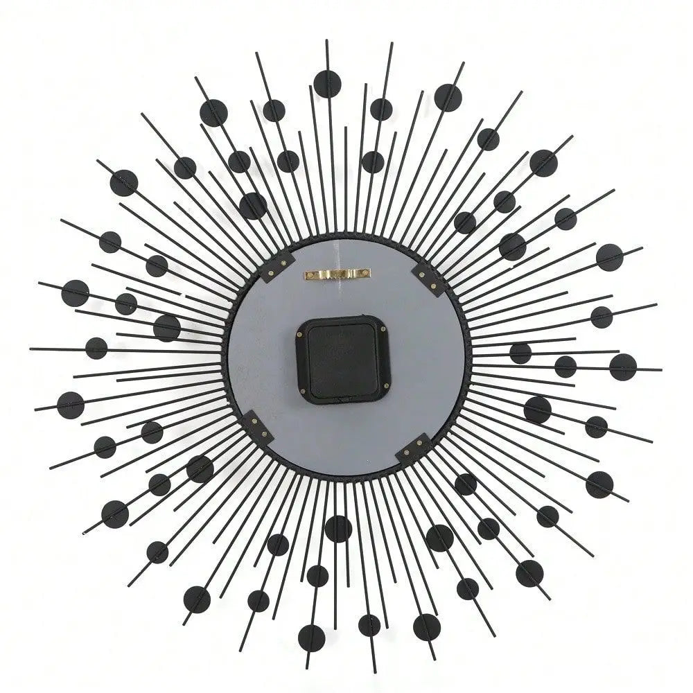 Modern Crystal Diamond Wall Clock 3D Flower Design Silent Metal