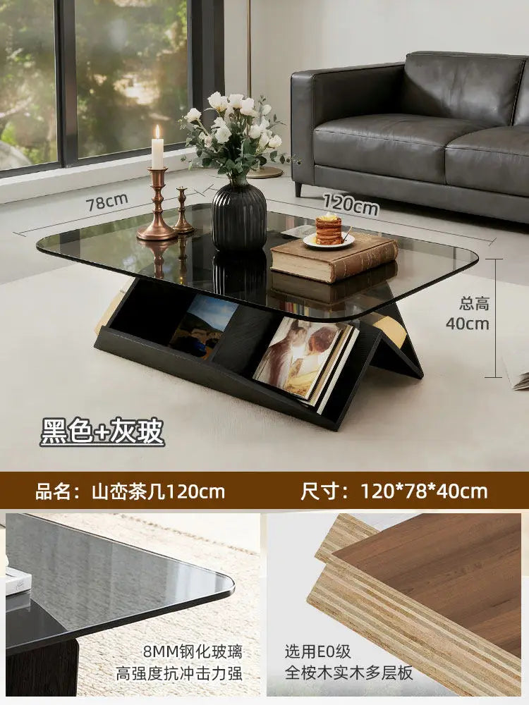 DUTRIEUX Modern Minimalist Wood Coffee Table For Living Room