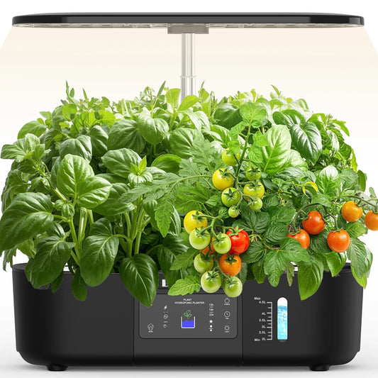 BHTNYOO Hydroponic Growing System With Pods Adjustable LED Grow Lights