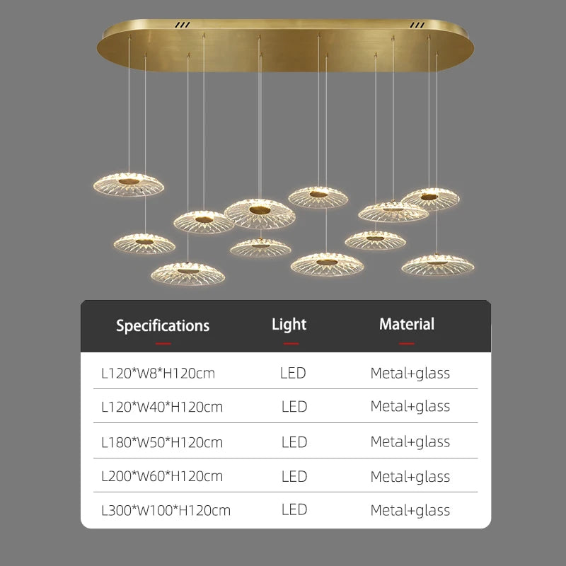 Yingxuan Modern Glass Pendant Light For Dining Room