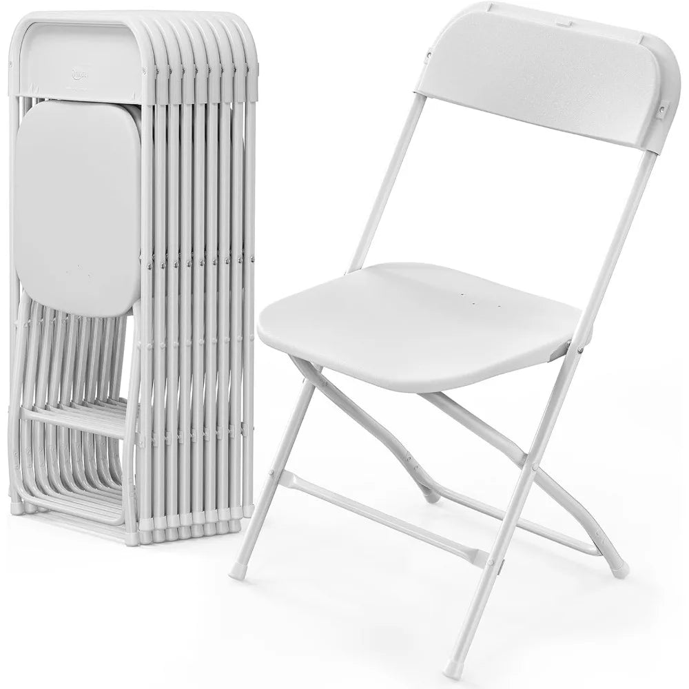10 Pack Folding Chairs Portable Stackable For Events Office Weddings