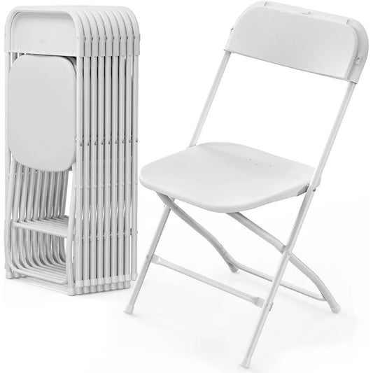 10 Pack Folding Chairs Portable Stackable For Events Office Weddings